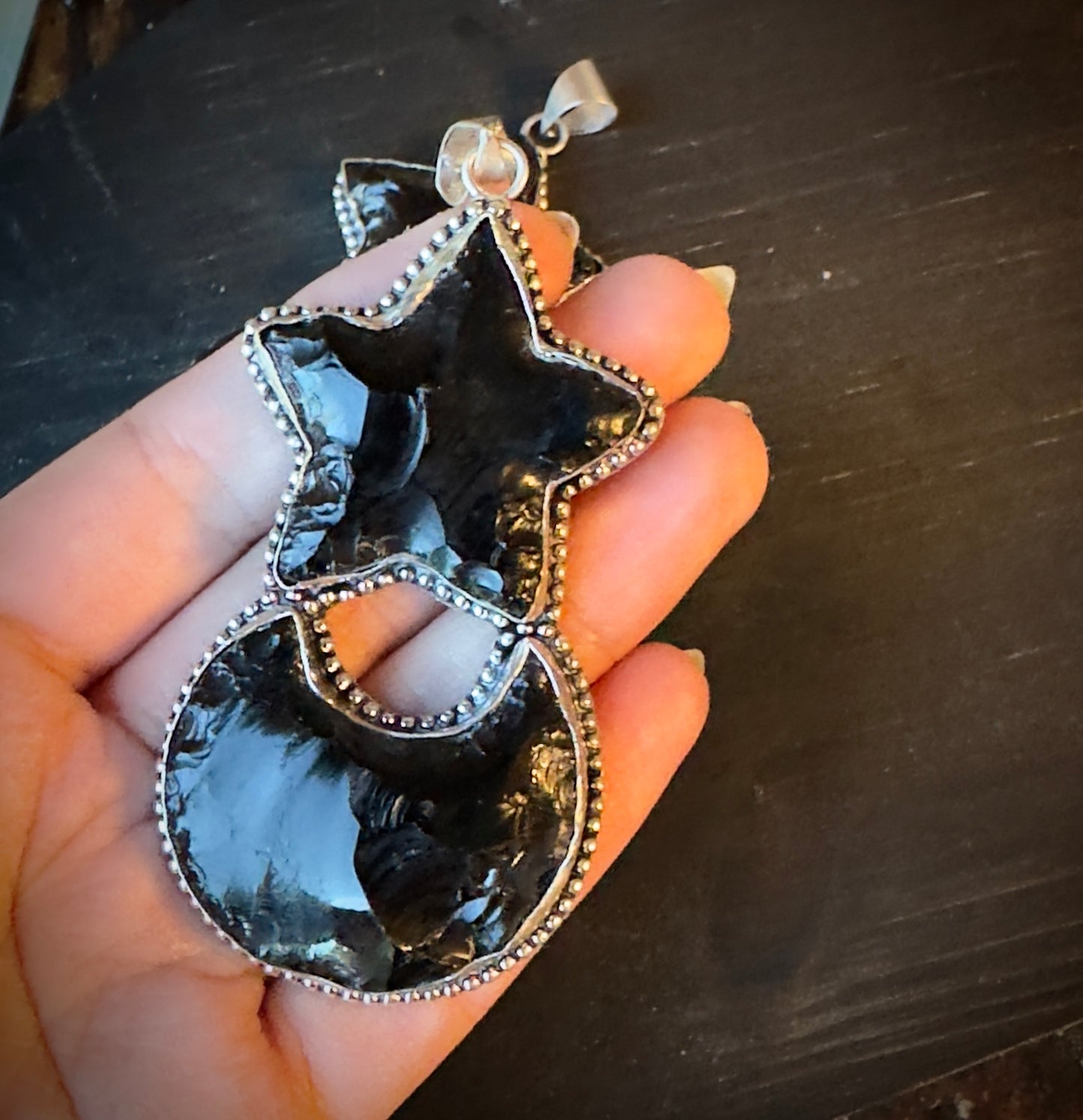Sybil | Obsidian Celestial Pendant