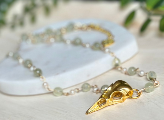 Vanitas | Prehnite Pearl Necklace