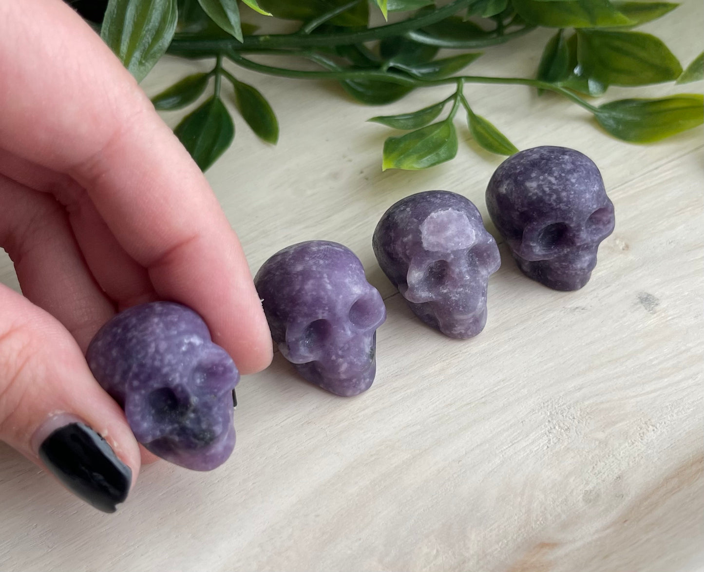 Lepidolite Skull