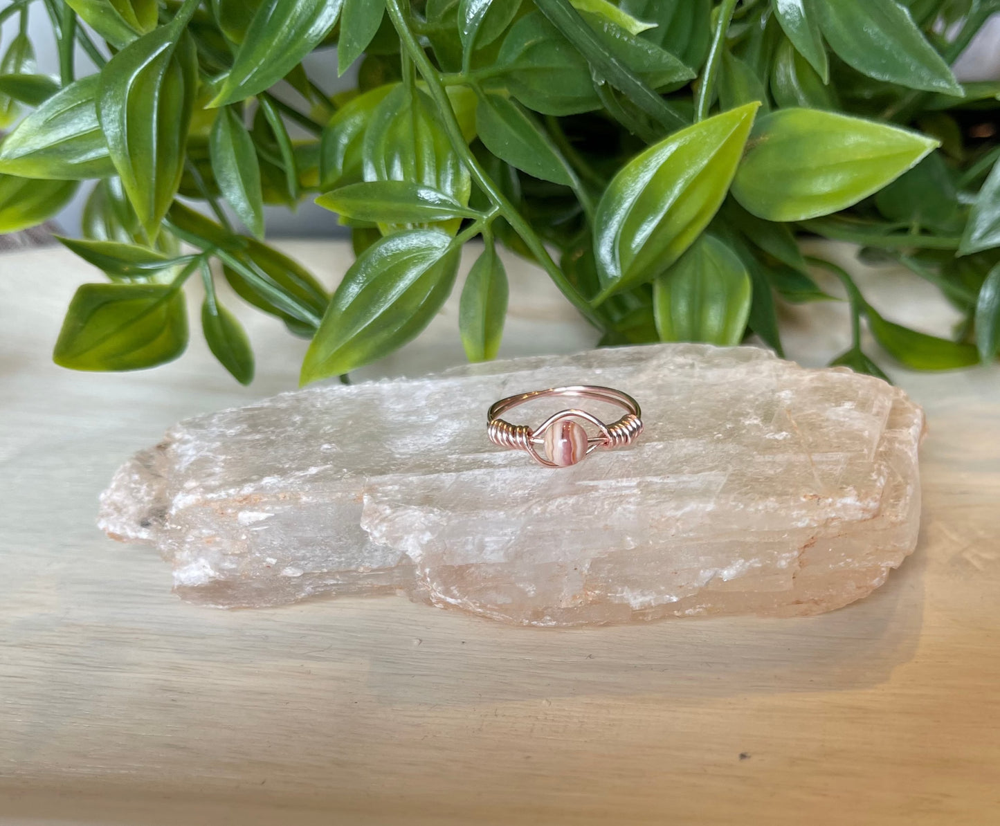 Pink Zebra Agate | Ring