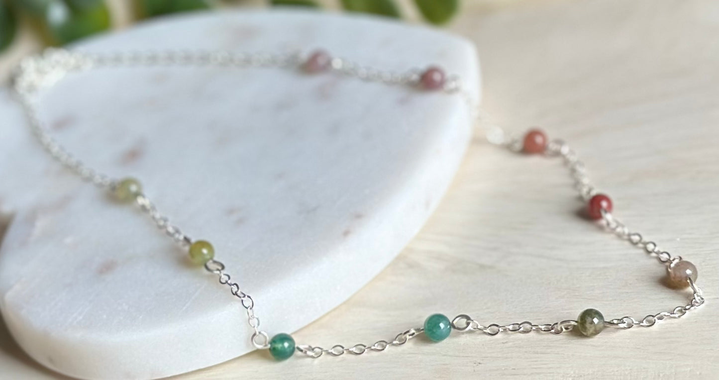 Indian Agate | Crystal Necklace