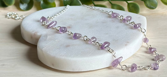 Amethyst Drops | Crystal Necklace