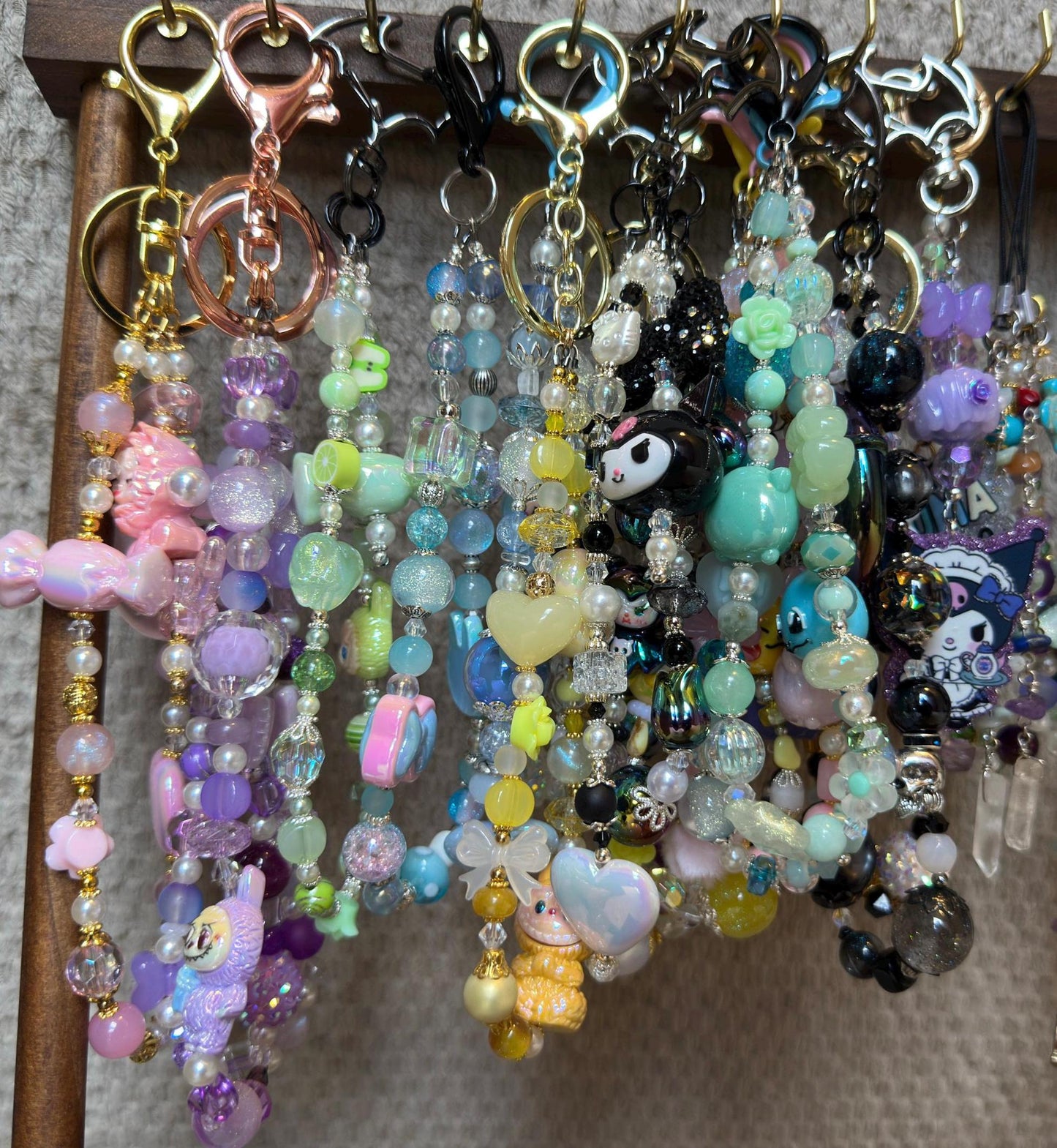 Pokemon Beaded Bag Charm Keychain