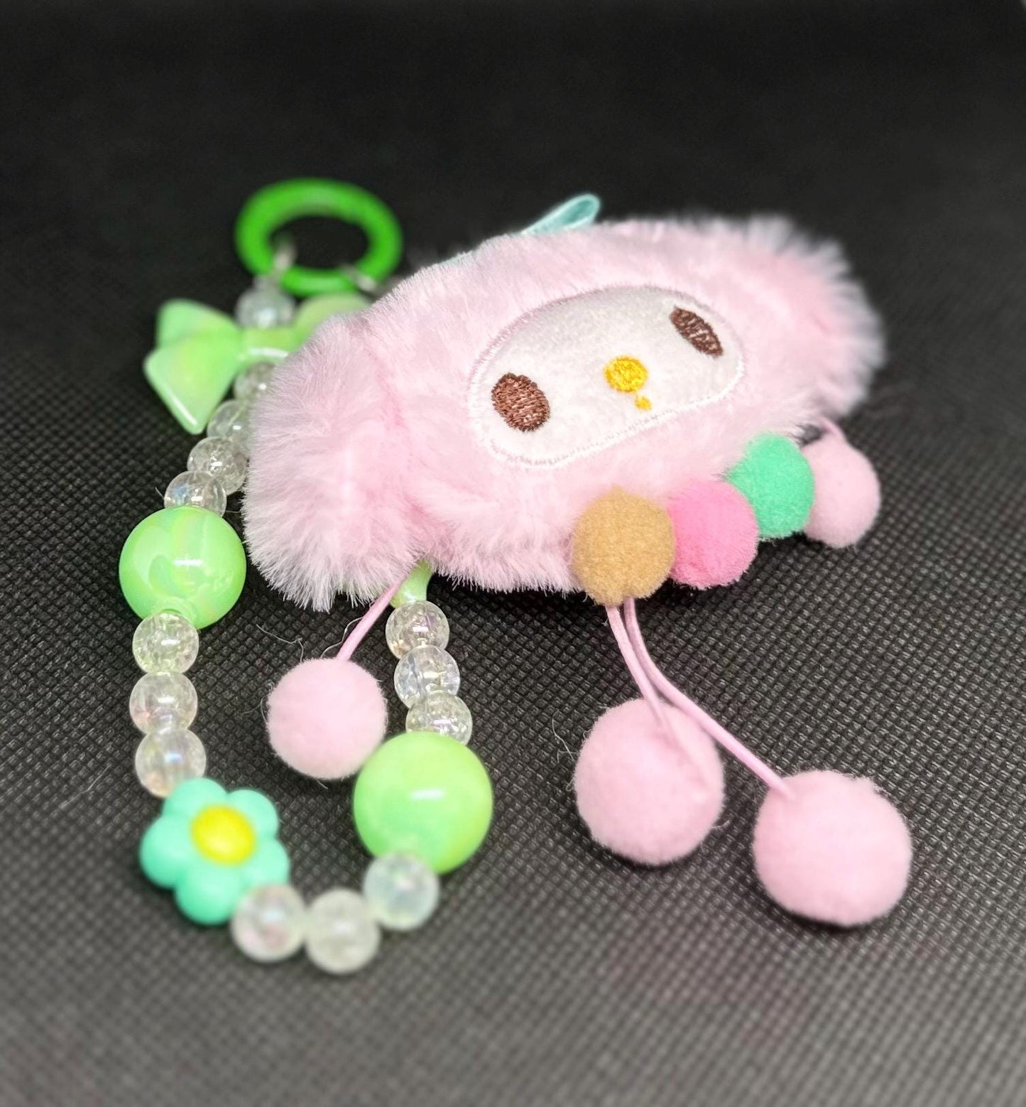 My Melody Beaded Bag Phone Charm Keychain