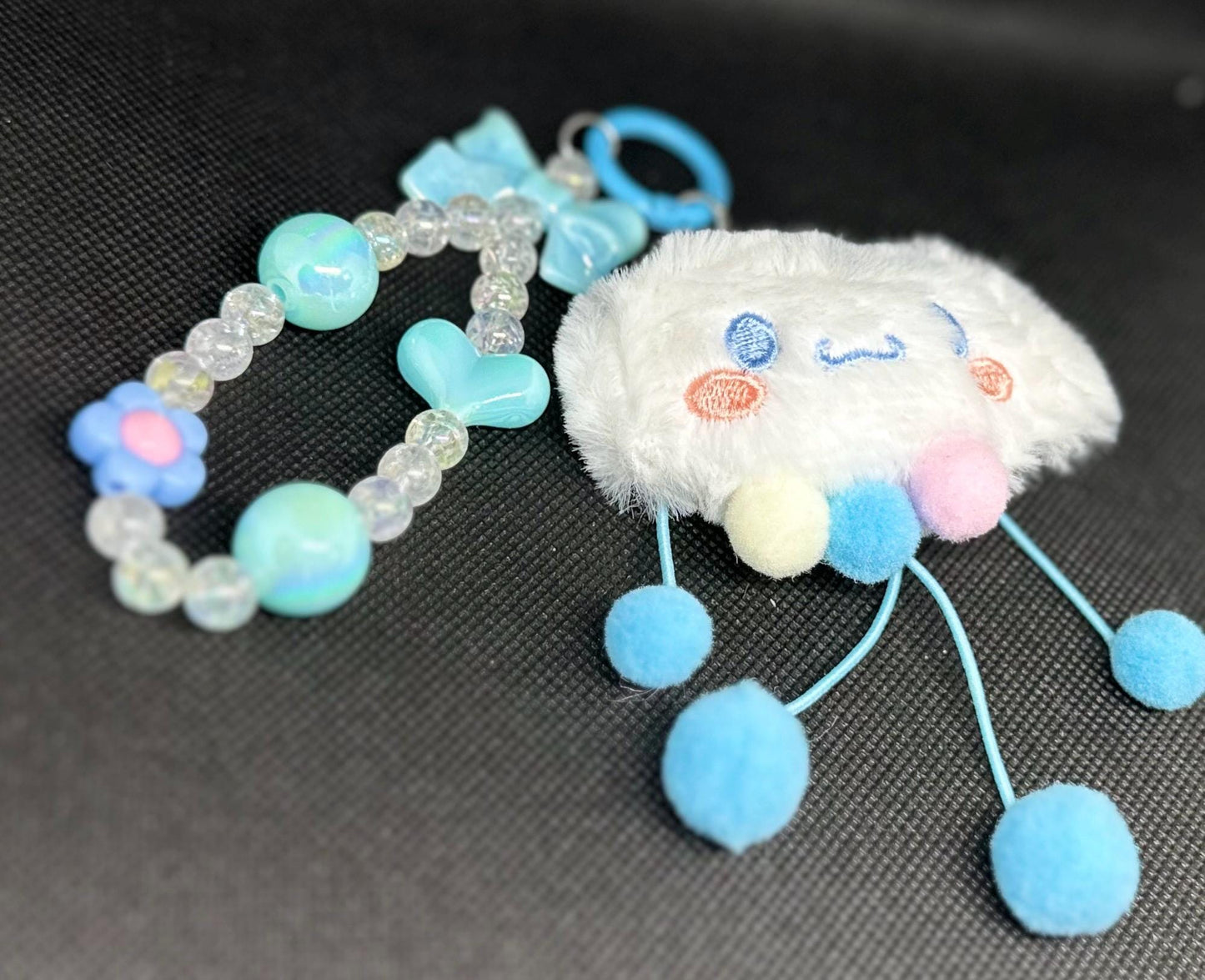 Cinnamoroll Beaded Bag Phone Charm Keychain
