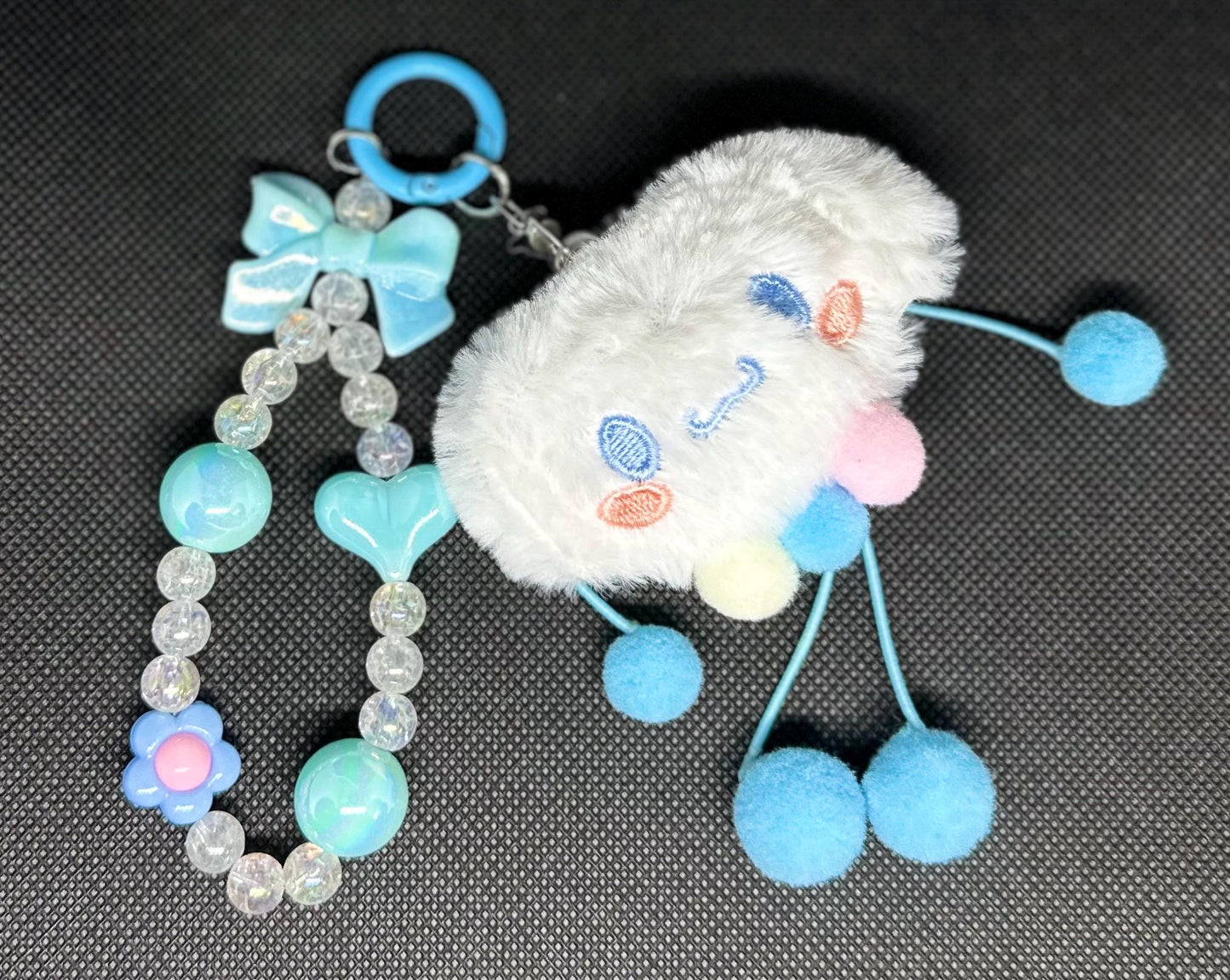 Cinnamoroll Beaded Bag Phone Charm Keychain