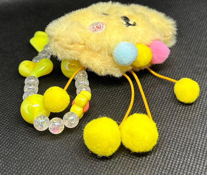 Pompompurin Beaded Bag Phone Charm Keychain
