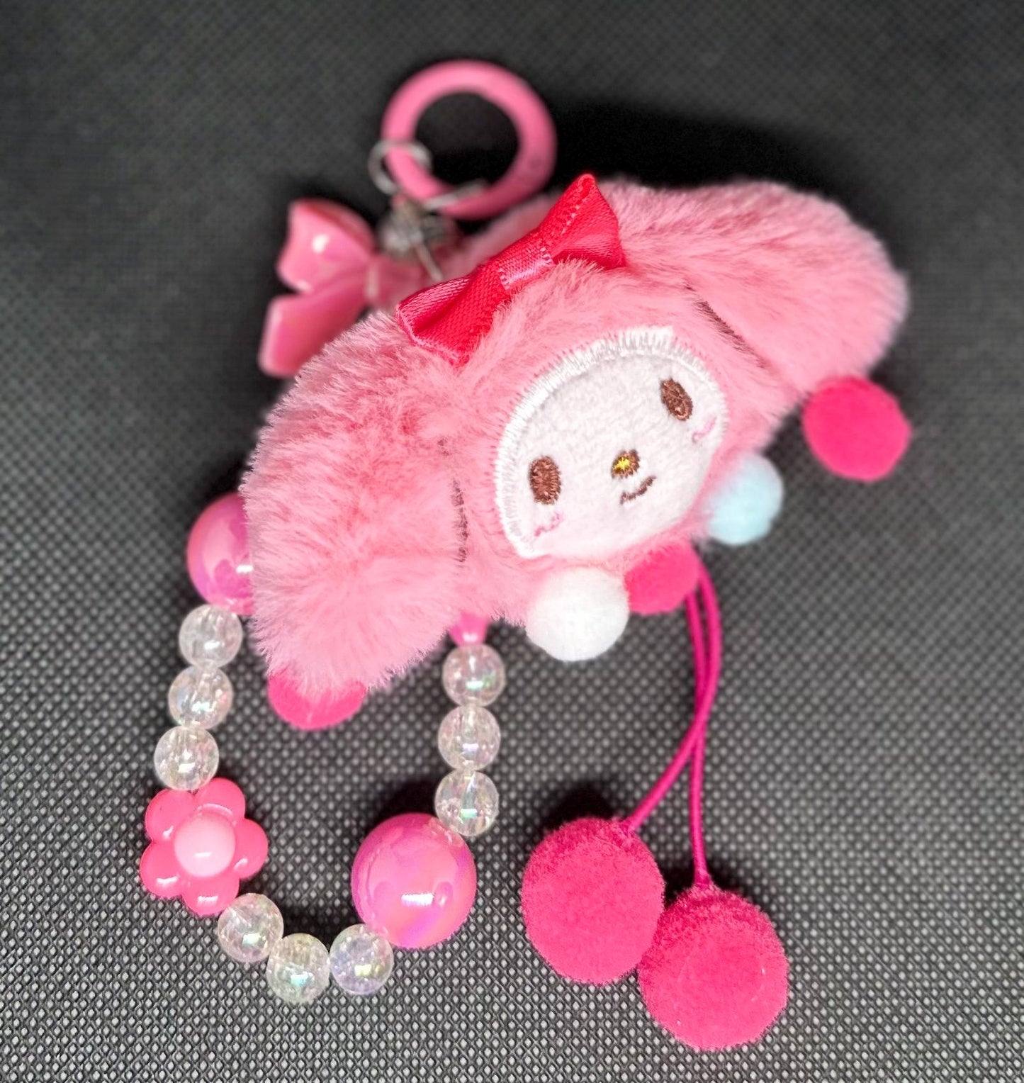 My Melody Beaded Bag Phone Charm Keychain