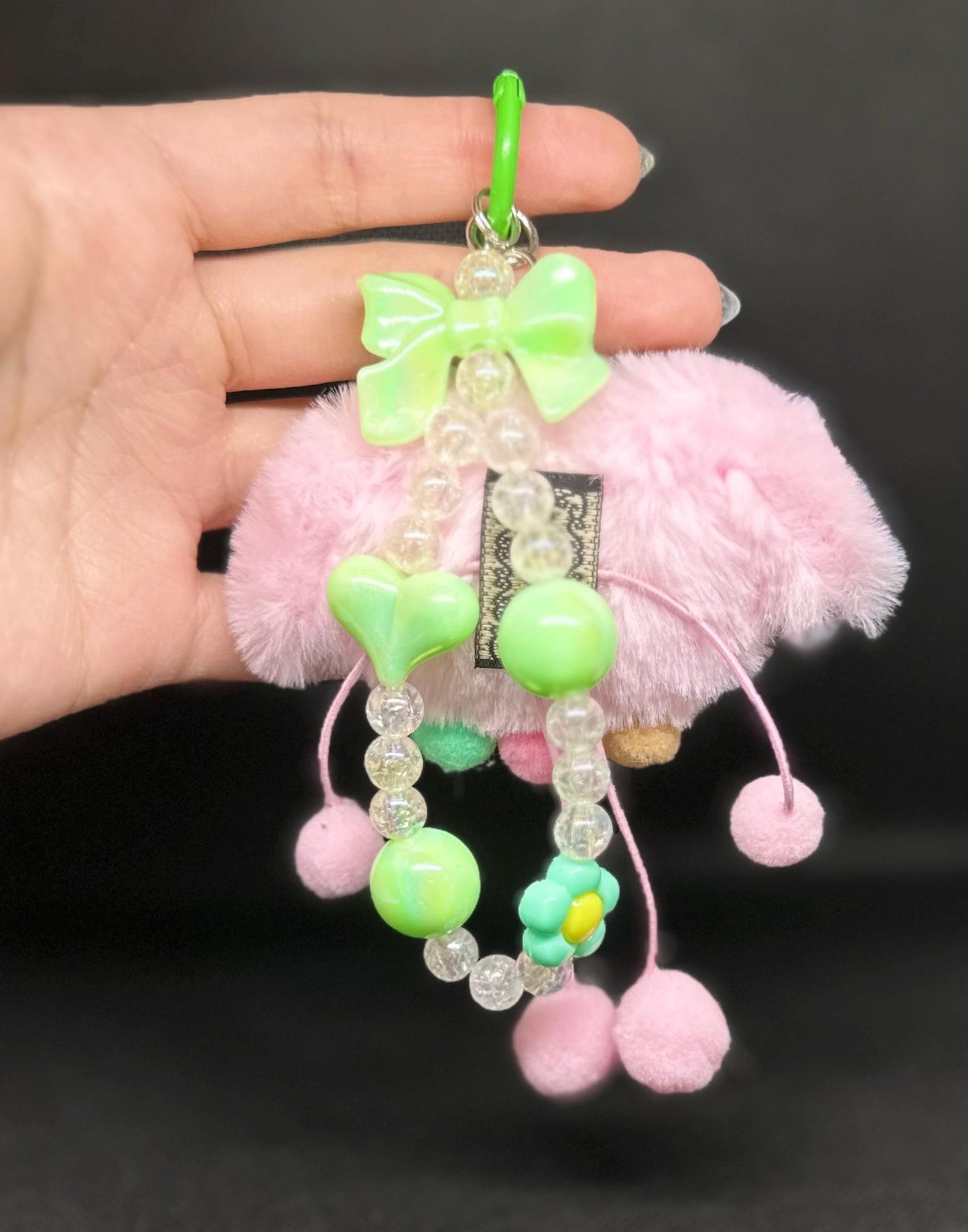 My Melody Beaded Bag Phone Charm Keychain