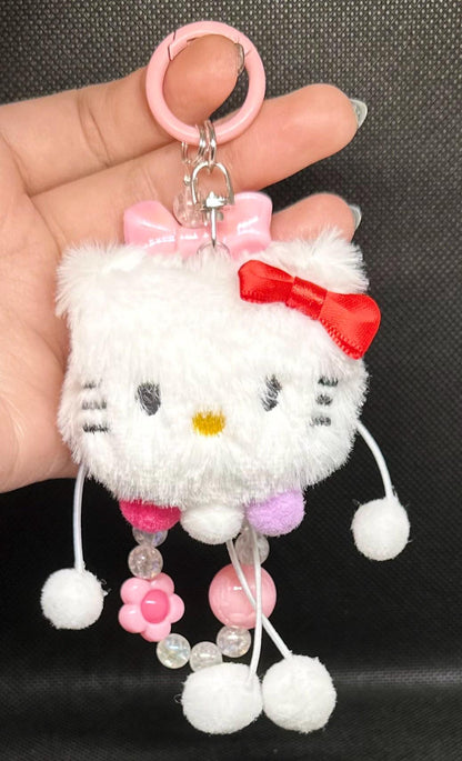 Hello Kitty Beaded Bag Phone Charm Keychain