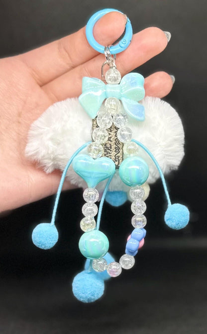 Cinnamoroll Beaded Bag Phone Charm Keychain