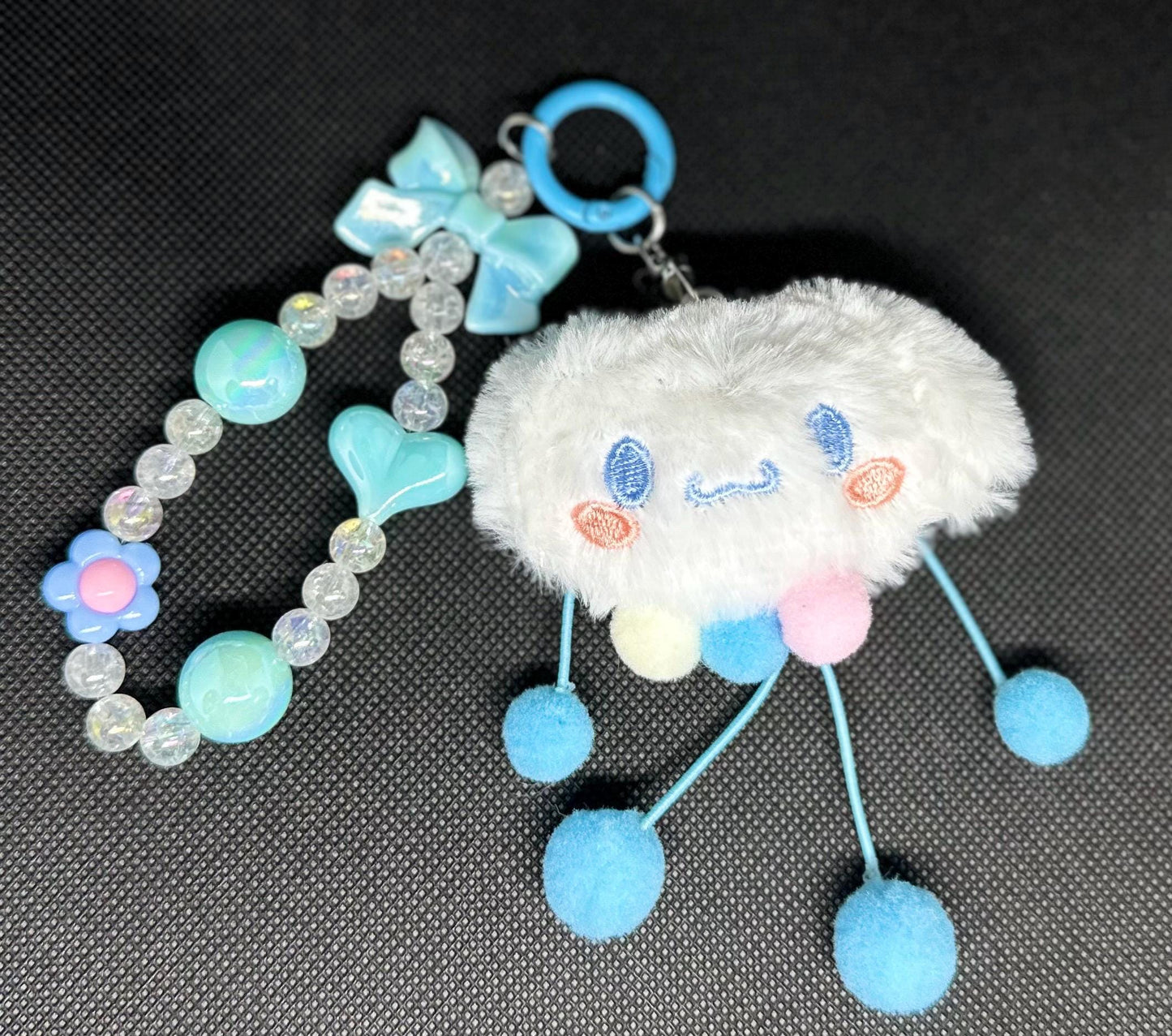 Cinnamoroll Beaded Bag Phone Charm Keychain