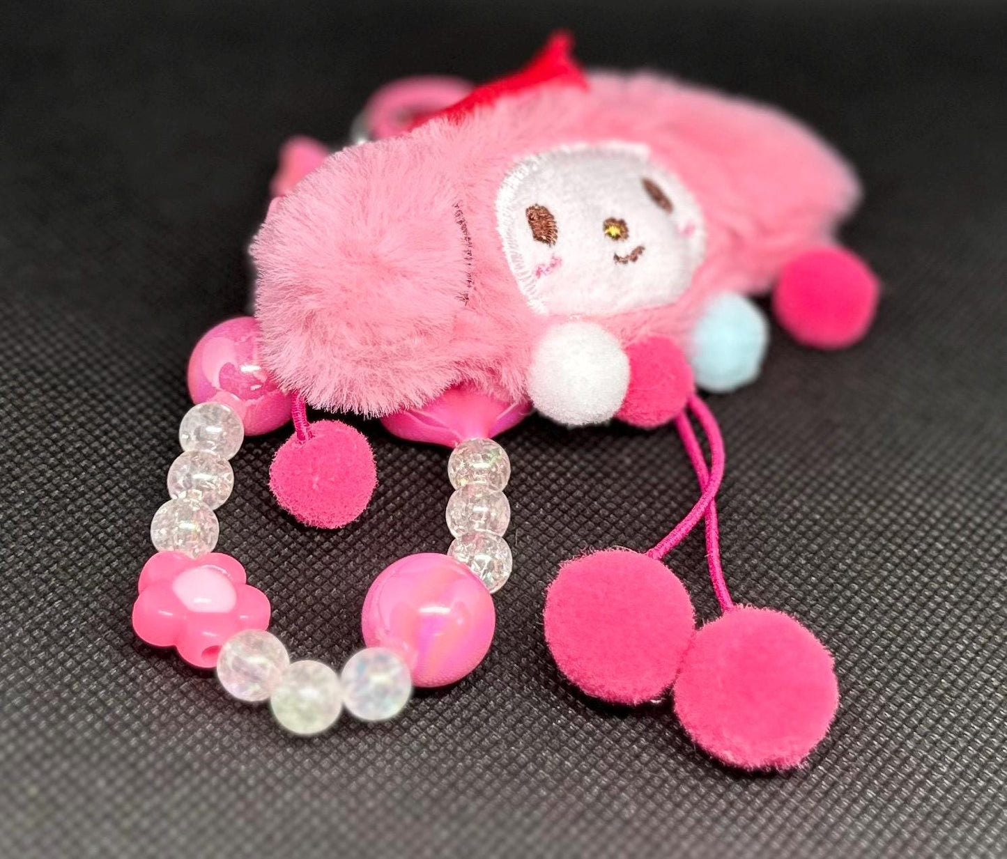 My Melody Beaded Bag Phone Charm Keychain