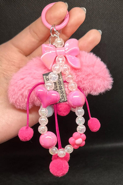 My Melody Beaded Bag Phone Charm Keychain