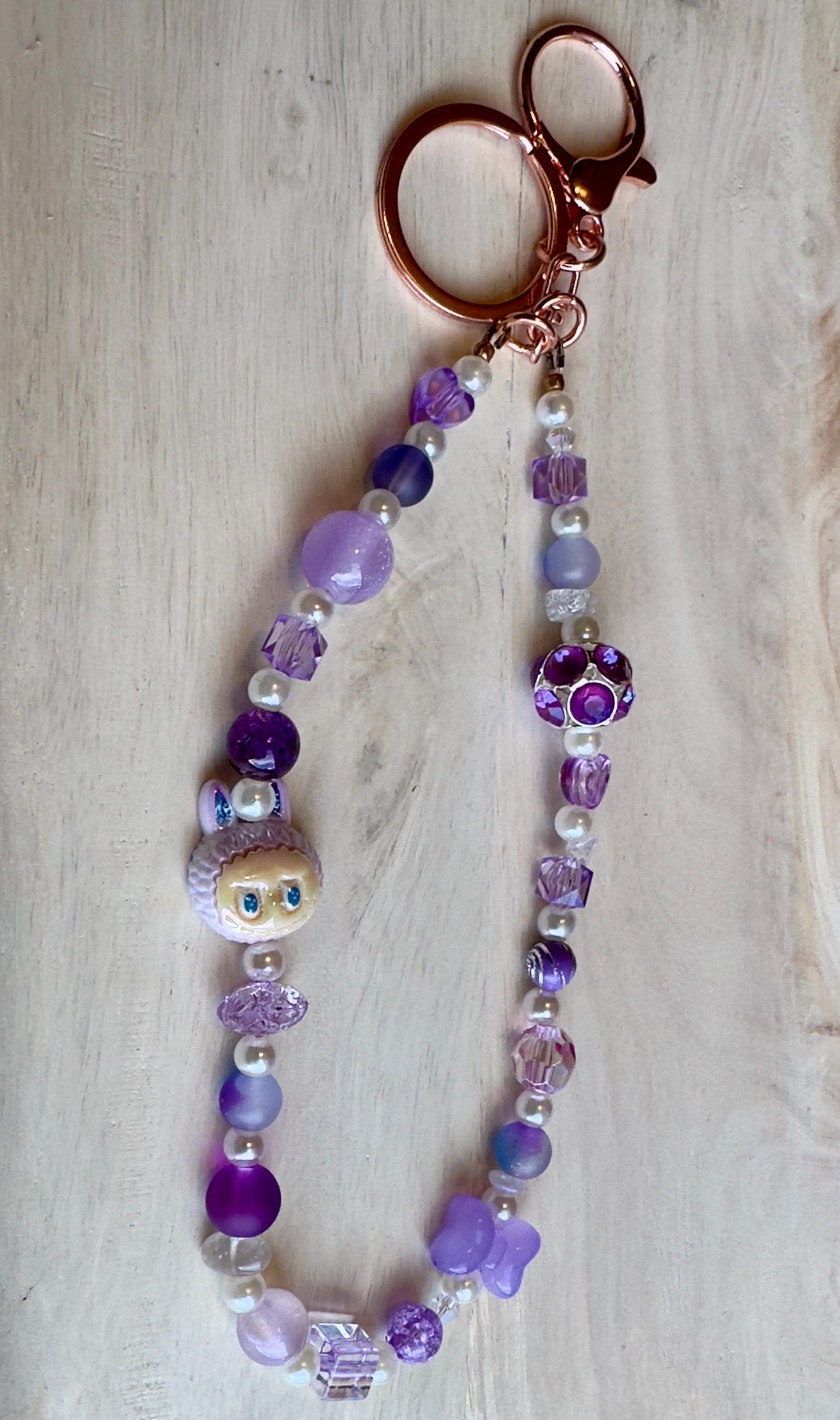 Labubu Beaded Bag Chain Kawaii Keychain