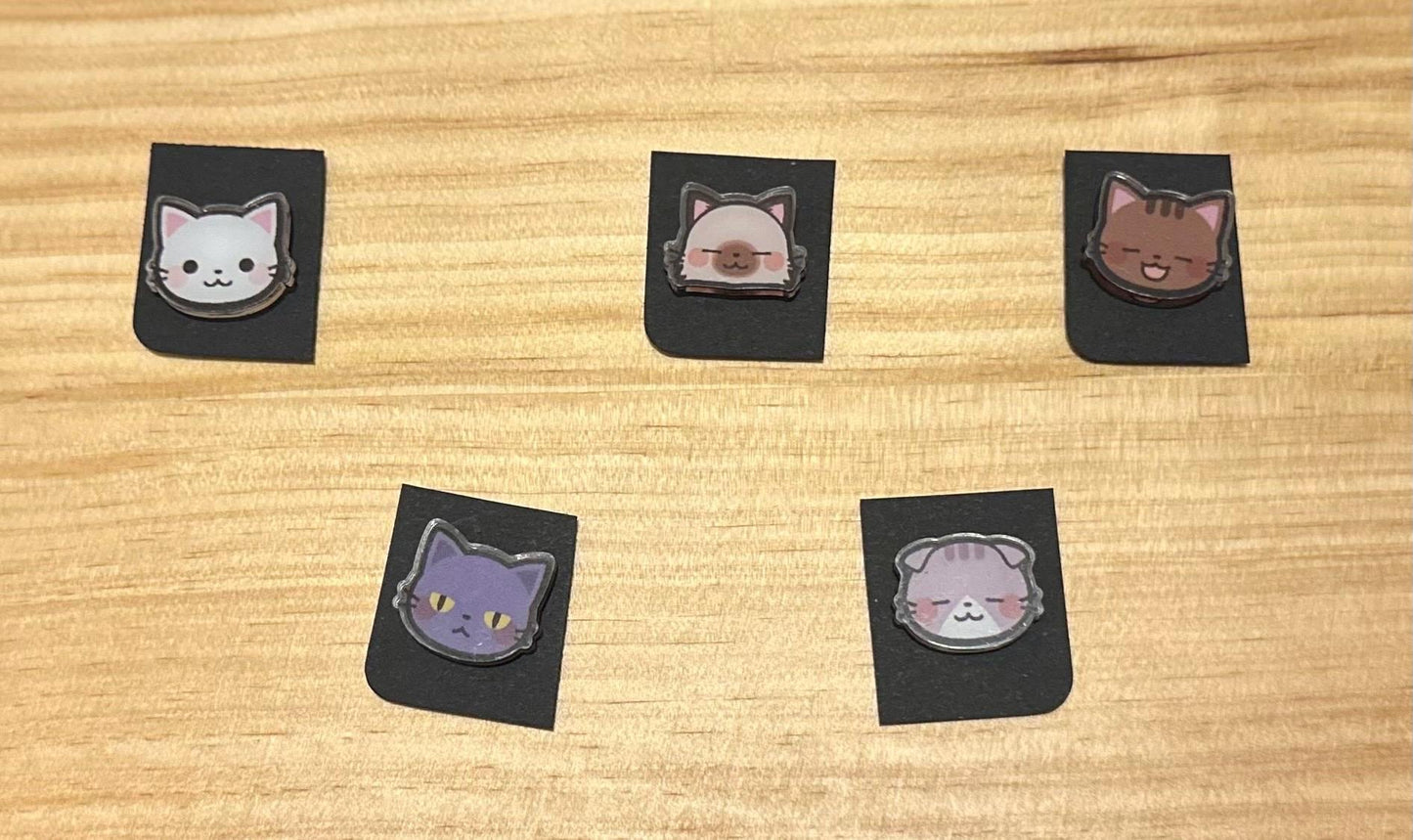 Cat Needle Minders | Cute Cat Face Magnetic Sewing Accessory
