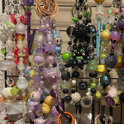 Labubu Beaded Bag Chain Kawaii Keychain