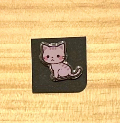 Sleepy Kitten Needle Minder - Mini Kitty Cat Magnetic Needle Minder