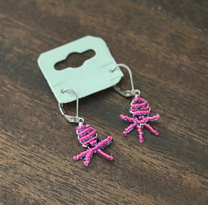 Beaded Octopus Earrings: Czech Glass Kawaii Jewelry