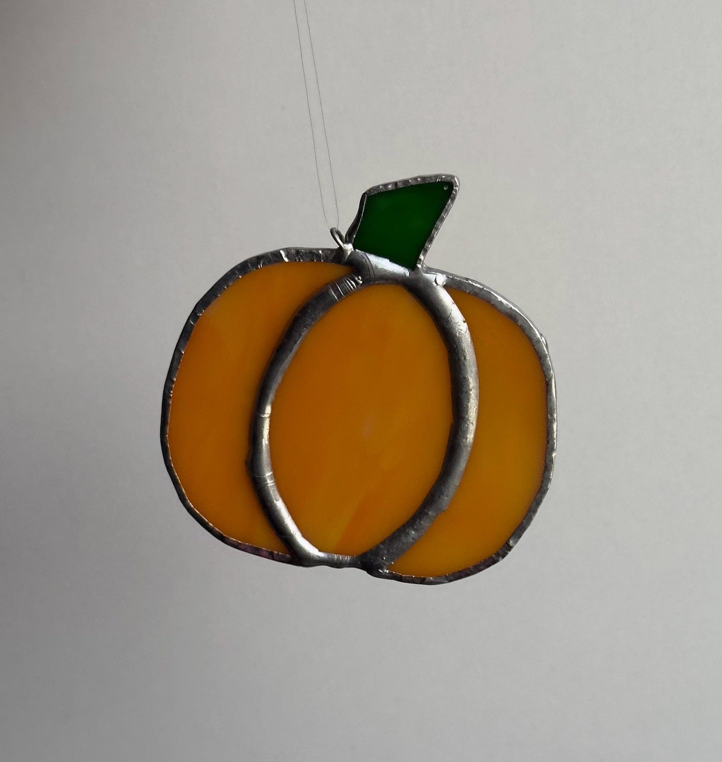 Stained Glass Pumpkin Suncatcher – Autumn Window Decor, Halloween Pumpkin Fall Gift