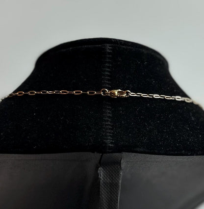 Gold Strawberry Pendant Necklace: Red Bead Charm, Stainless Steel Chain