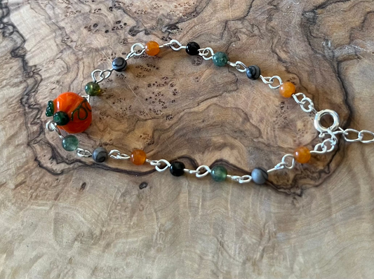 Harvest Pumpkin | Crystal Bracelet