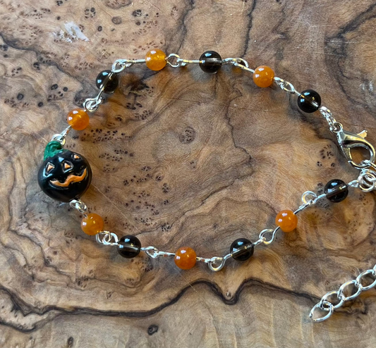 Spooky Pumpkin | Crystal Bracelet