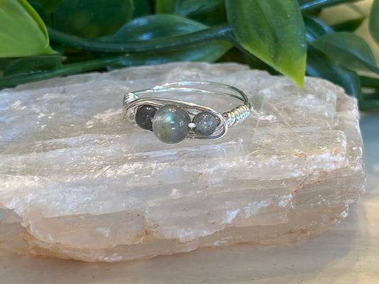 Labradorite | 3 Stone Ring