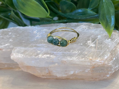 Indian Agate | 3 Stone Ring