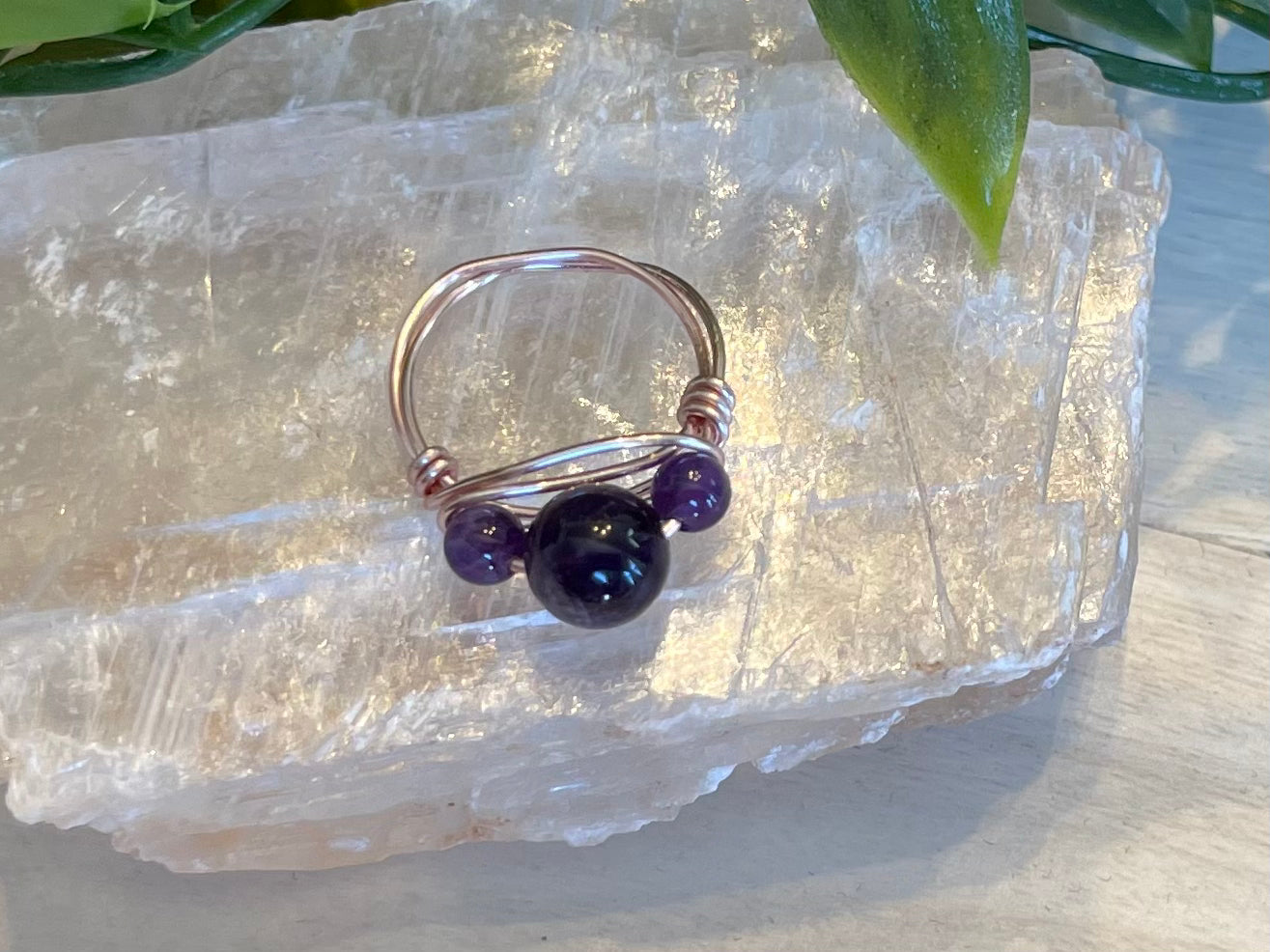 Amethyst | 3 Stone Ring