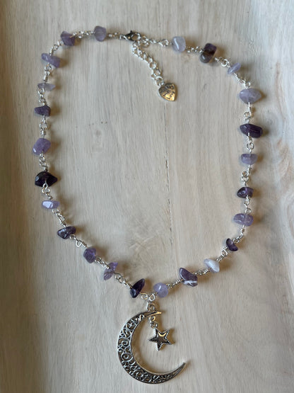 Amethyst Moon | Crystal Necklace