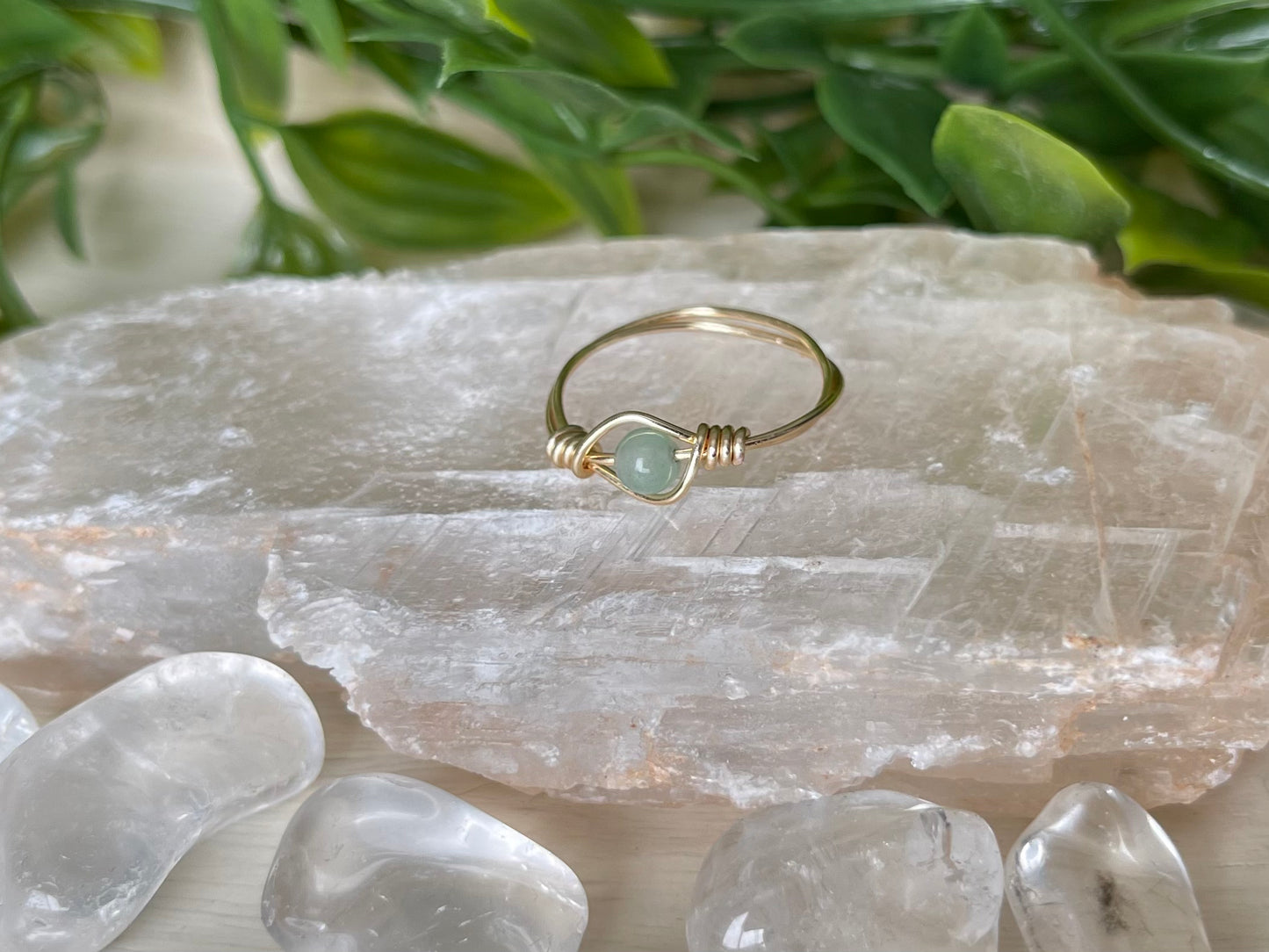 Green Aventurine | Small Stone Ring