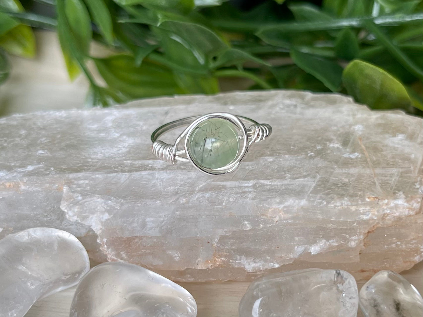 Prehnite | Large Stone Ring