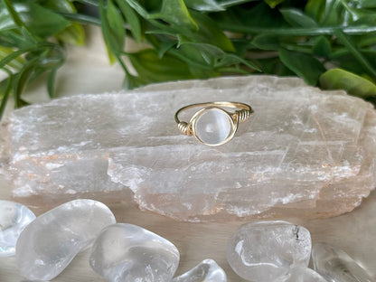 Selenite | Large Stone Ring